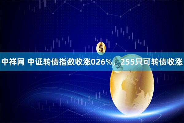 中祥网 中证转债指数收涨026%，255只可转债收涨